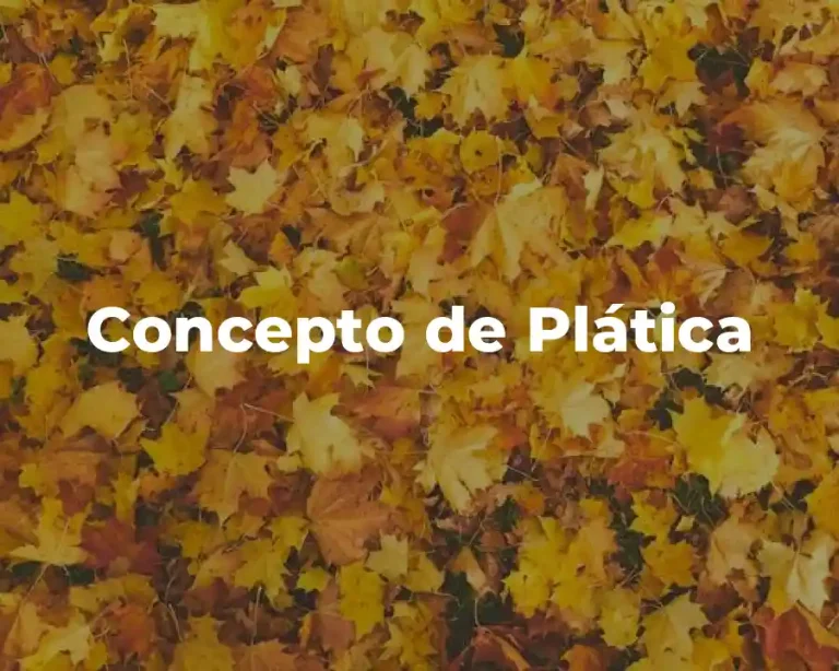 Concepto de Plática