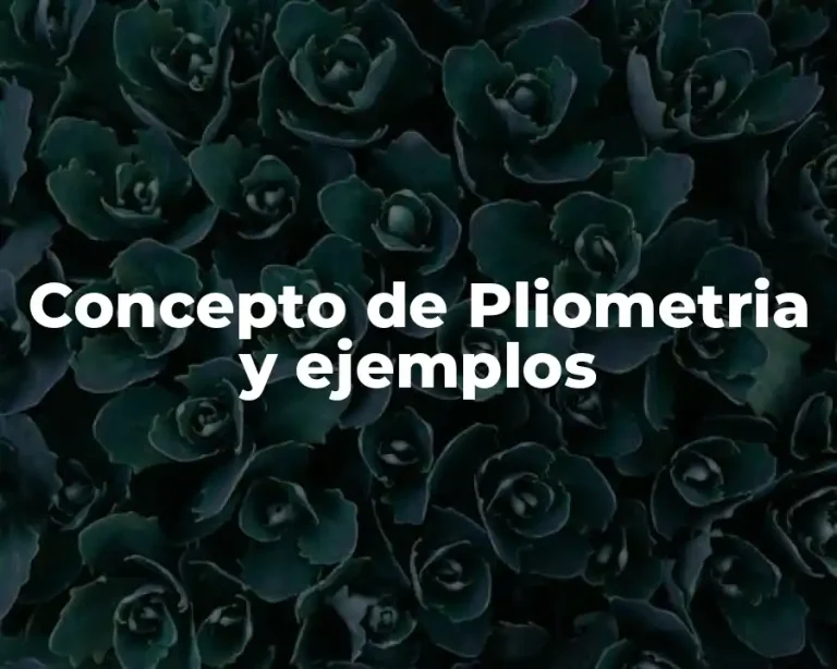 Concepto de Pliometria y ejemplos