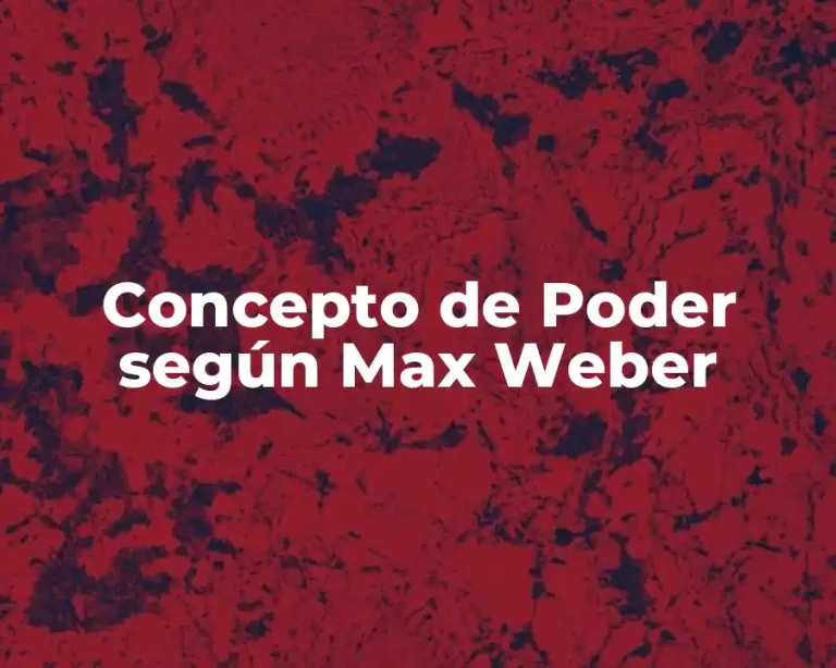 Concepto de Poder según Max Weber
