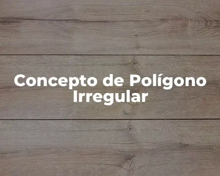 Concepto de Polígono Irregular