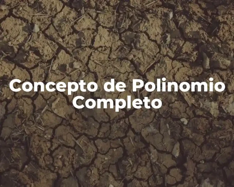 Concepto de Polinomio Completo
