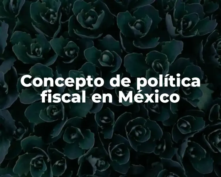 Concepto de política fiscal en México