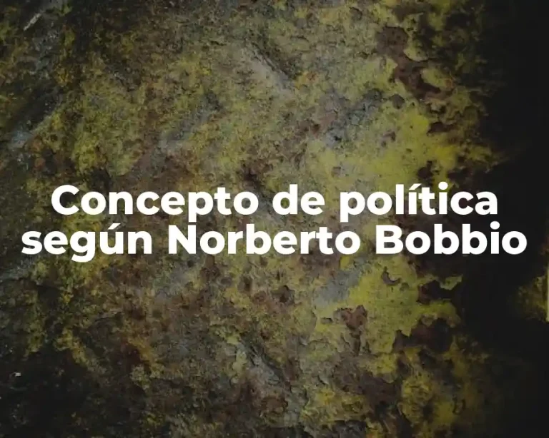 Concepto de política según Norberto Bobbio