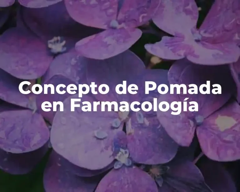 Concepto de Pomada en Farmacología