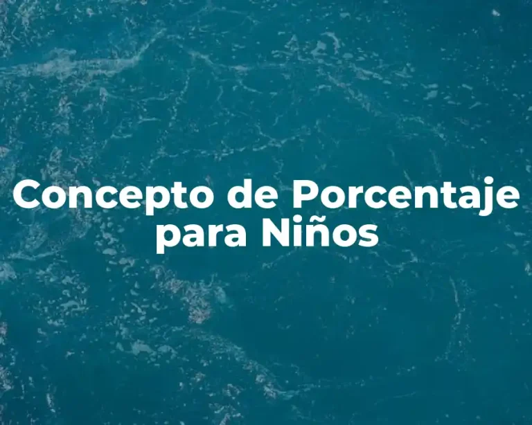 Concepto de Porcentaje para Niños