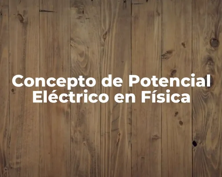 Concepto de Potencial Eléctrico en Física