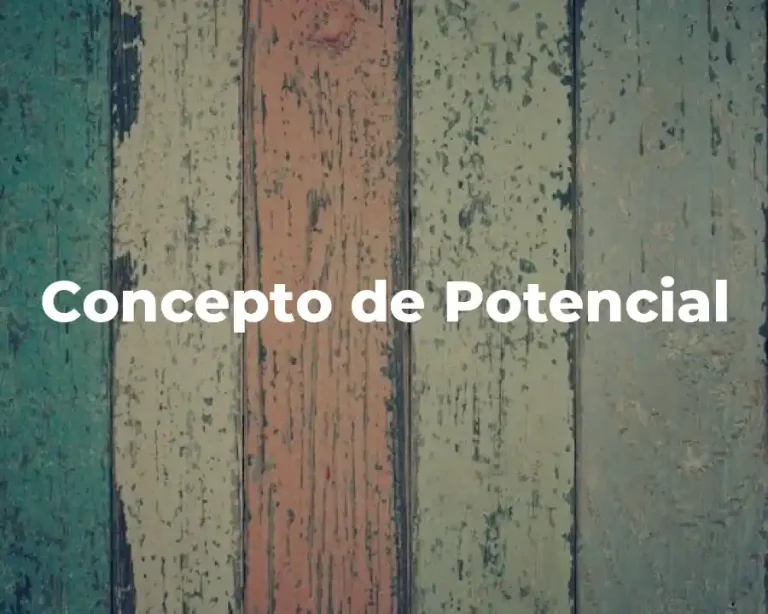 Concepto de Potencial