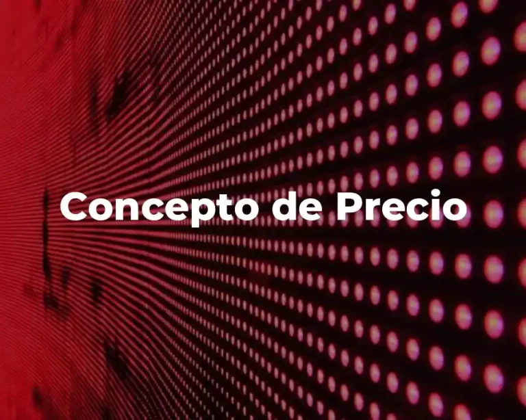 Concepto de Precio