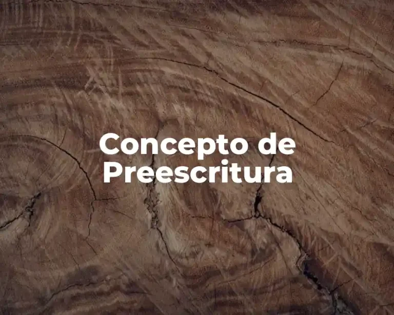 Concepto de Preescritura