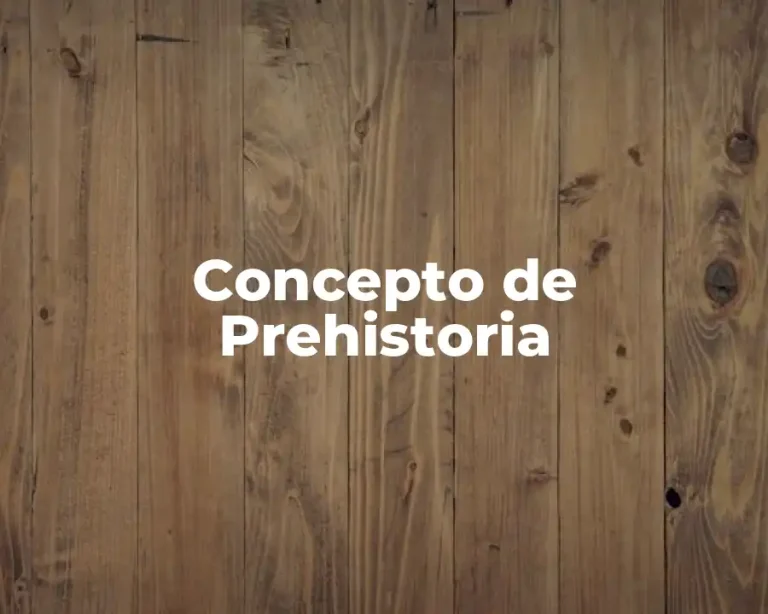 Concepto de Prehistoria