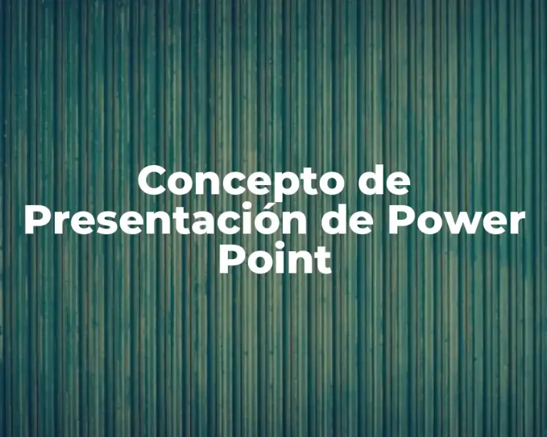 Concepto de Presentación de Power Point
