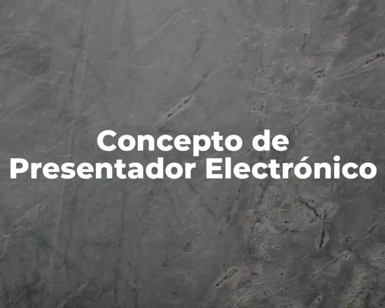 Concepto de Presentador Electrónico