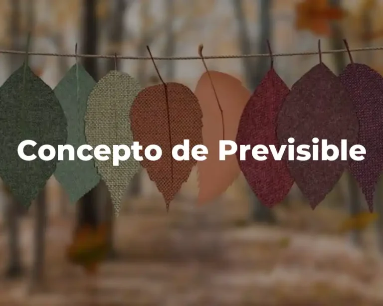 Concepto de Previsible