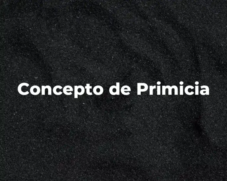 Concepto de Primicia