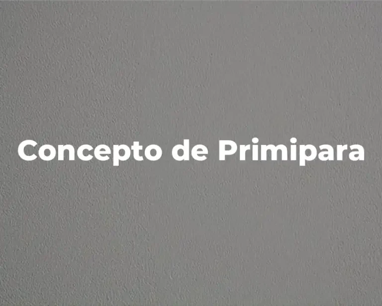 Concepto de Primipara