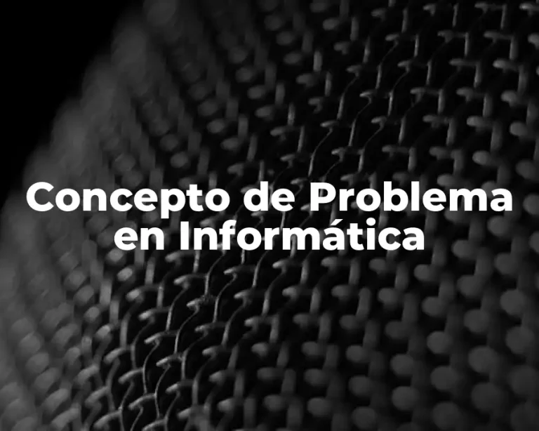 Concepto de Problema en Informática