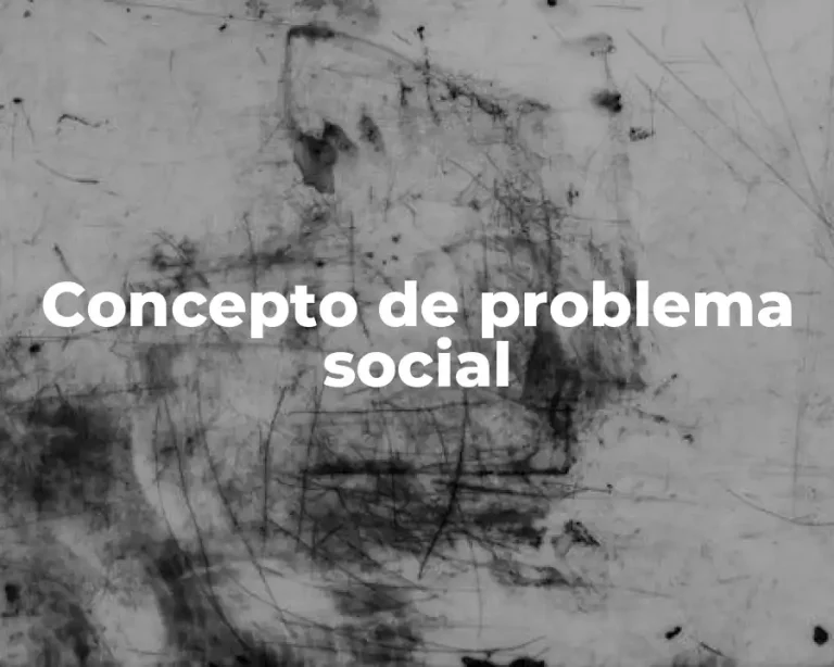 Concepto de problema social