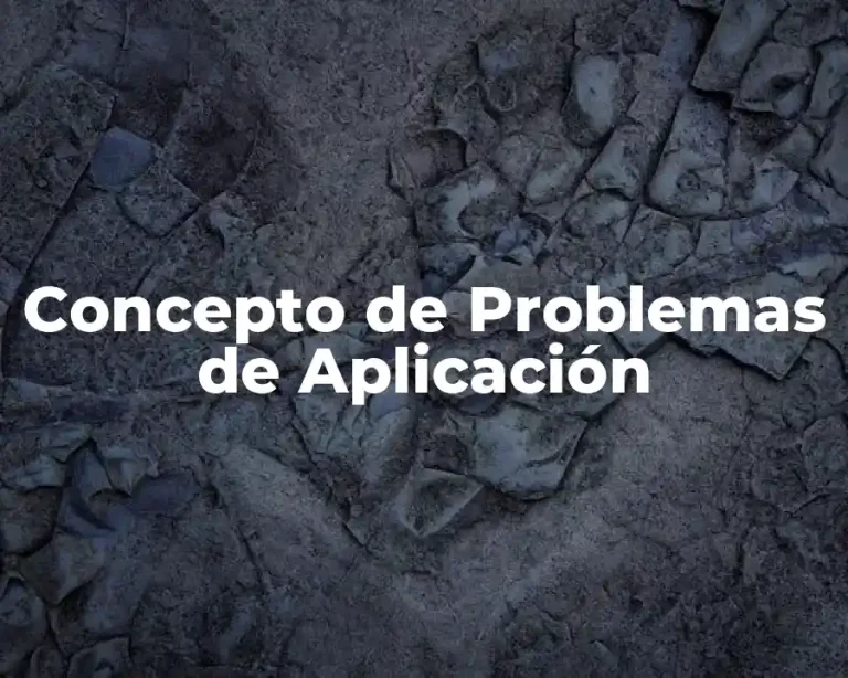 Concepto de Problemas de Aplicación