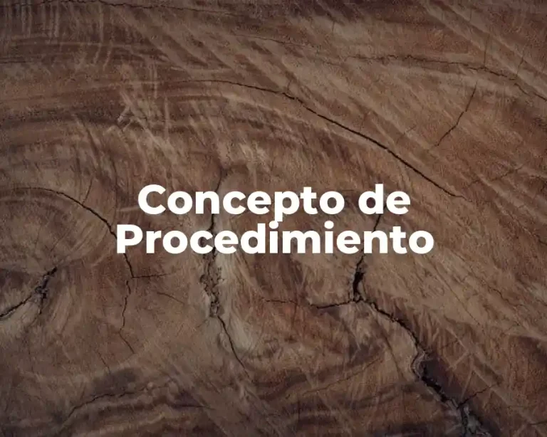 Concepto de Procedimiento