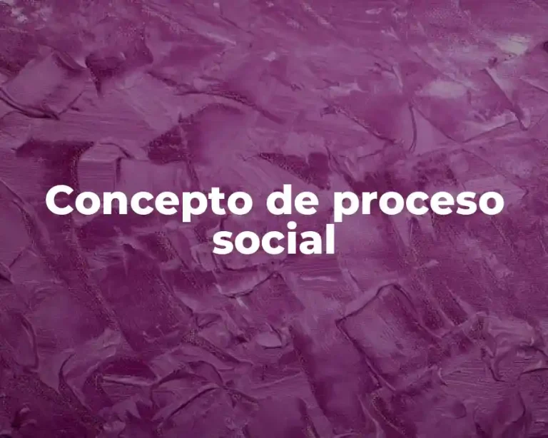 Concepto de proceso social
