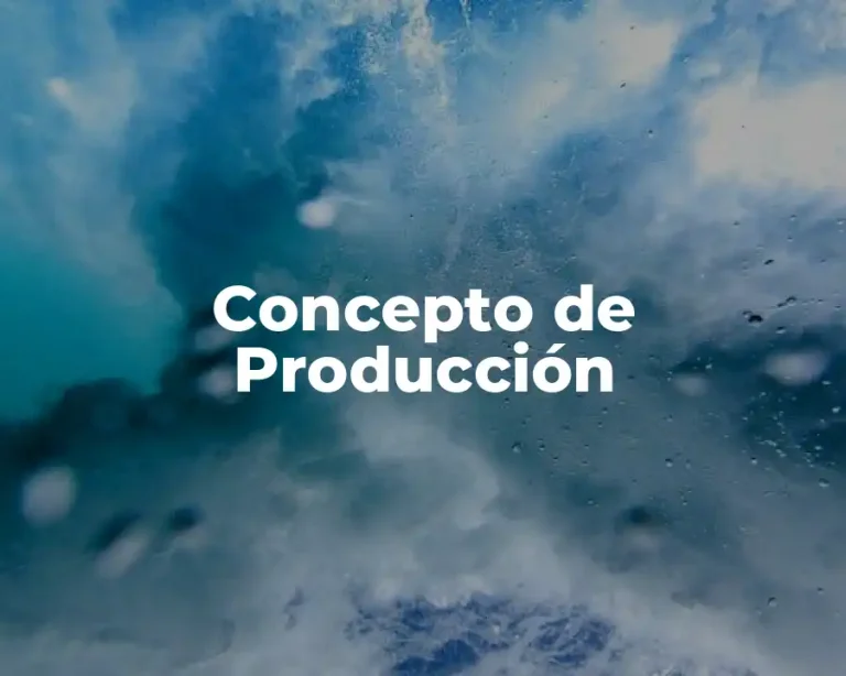 Concepto de Producción