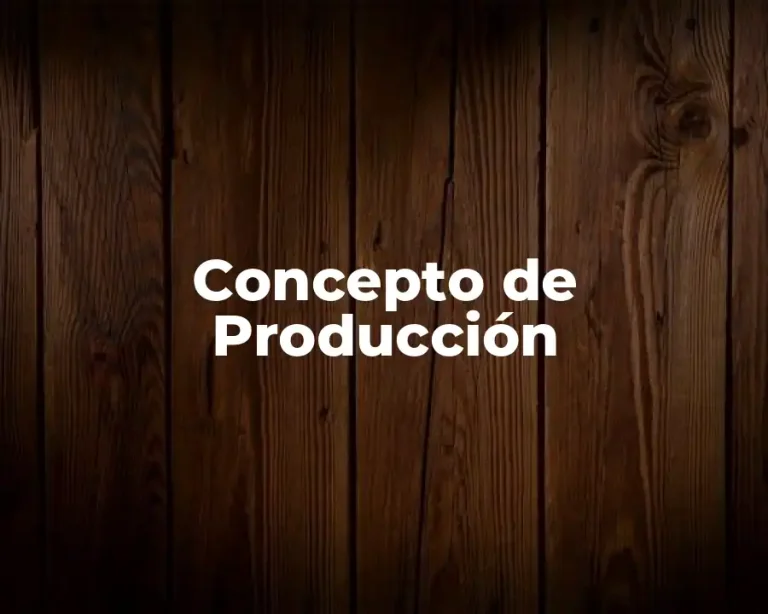 Concepto de Producción