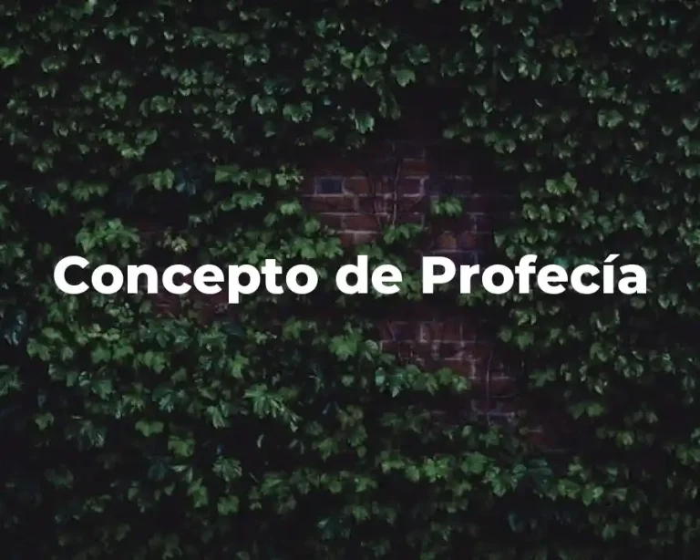 Concepto de Profecía