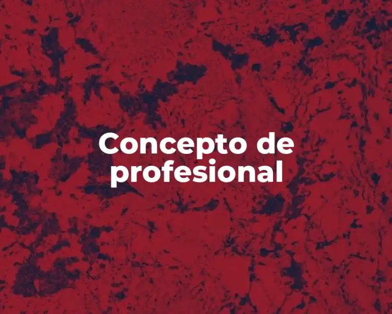 Concepto de profesional