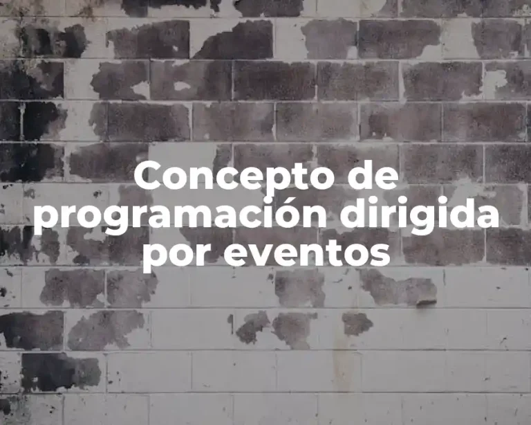 Concepto de programación dirigida por eventos