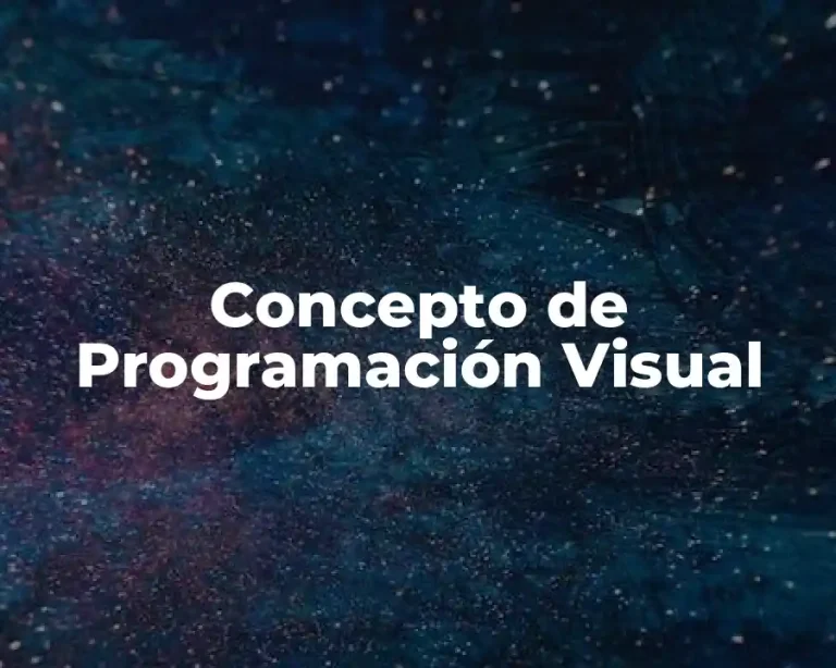Concepto de Programación Visual