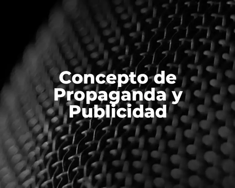 Concepto de Propaganda y Publicidad