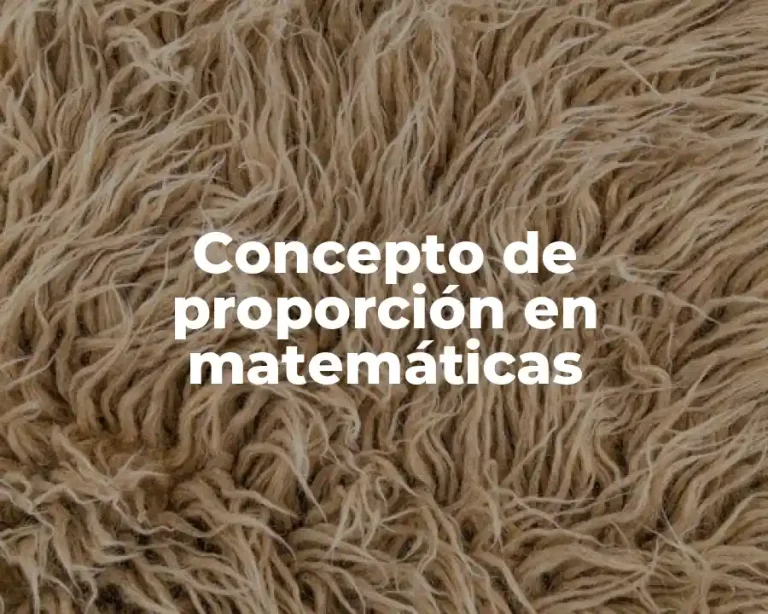 Concepto de proporción en matemáticas