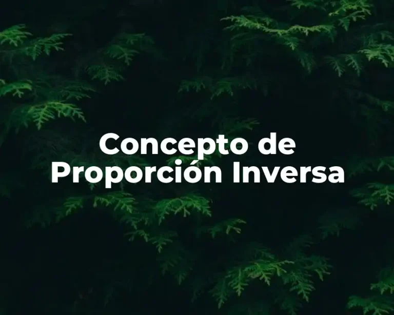 Concepto de Proporción Inversa