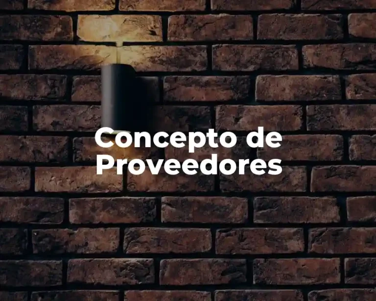 Concepto de Proveedores
