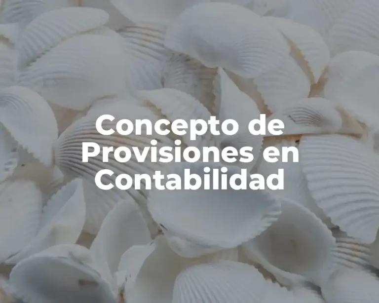 Concepto de Provisiones en Contabilidad