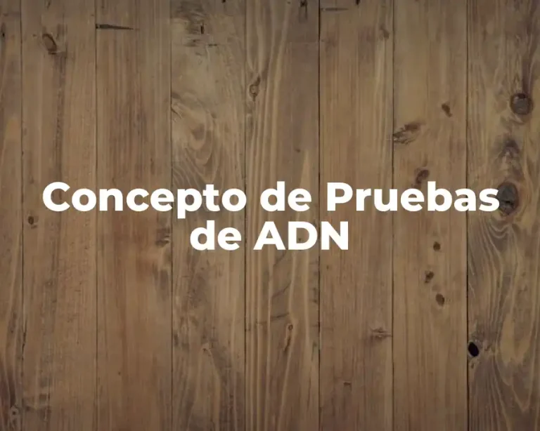 Concepto de Pruebas de ADN