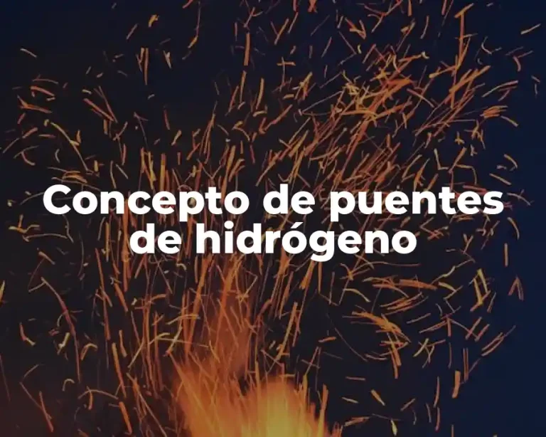 Concepto de puentes de hidrógeno