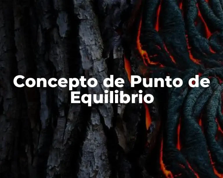 Concepto de Punto de Equilibrio