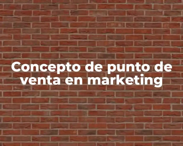 Concepto de punto de venta en marketing