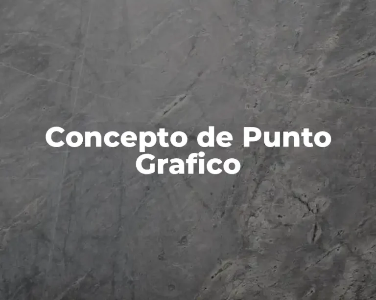 Concepto de Punto Grafico