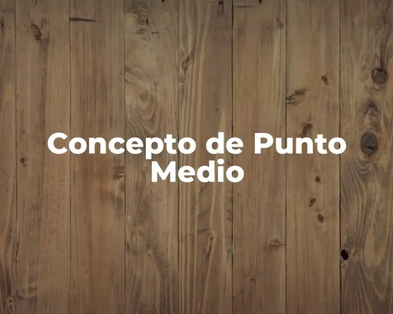 Concepto de Punto Medio