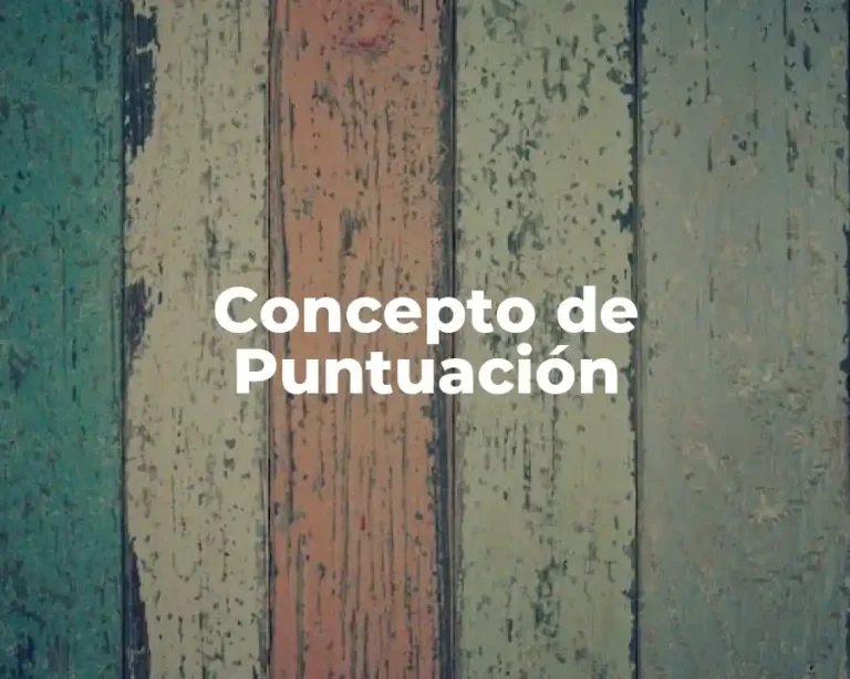 Concepto de Puntuación