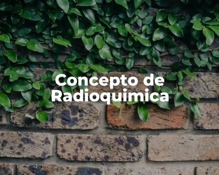 Concepto de Radioquimica