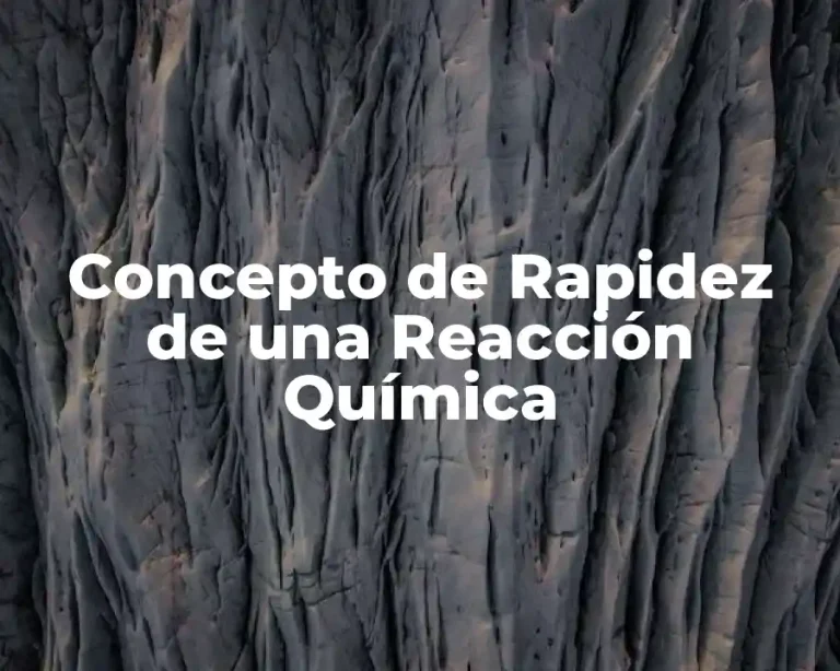 Concepto de Rapidez de una Reacción Química