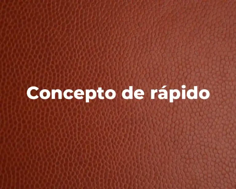 Concepto de rápido