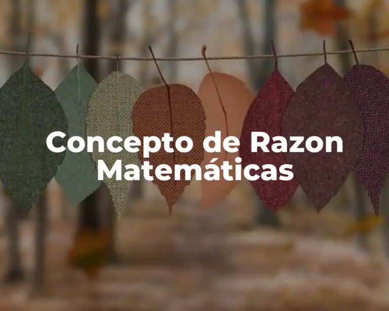 Concepto de Razon Matemáticas