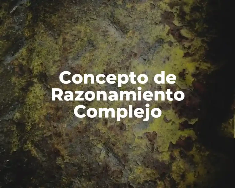Concepto de Razonamiento Complejo