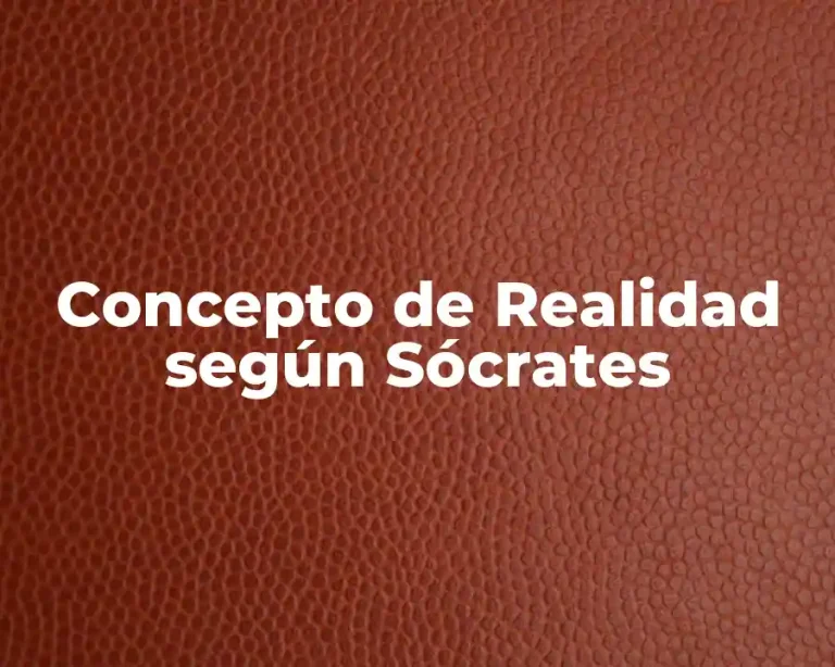 Concepto de Realidad según Sócrates
