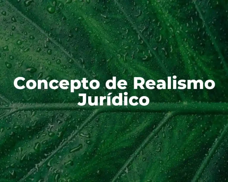 Concepto de Realismo Jurídico