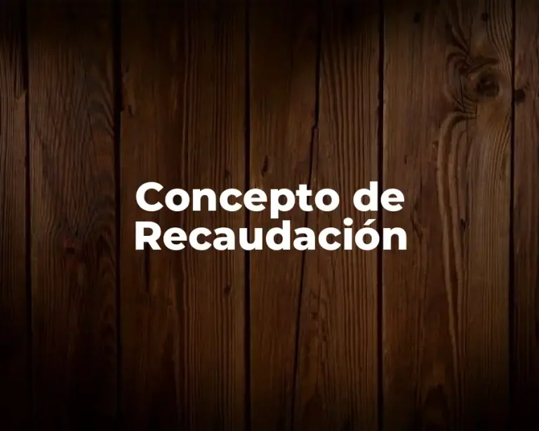 Concepto de Recaudación